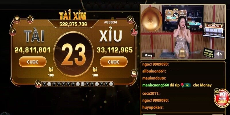Tài xỉu Five88 livestream với dealer chuyên nghiệp
